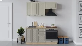 Кухонный гарнитур «Бьянка» длиной 160 см со шкафом НБ