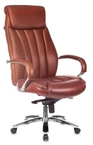 Кресло руководителя T-9922SL Кожа, Металл, Светло-коричневый Leather Eichel (кожа)/Хром (металл)