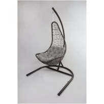 Кресло подвесное сула с опорой (цвет: коричневый/серый)